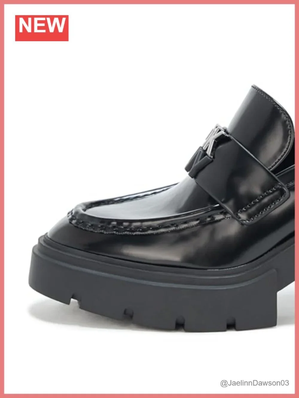 DKNY Women's Texas Heeled Platform Loafer Faux Leather Casual
